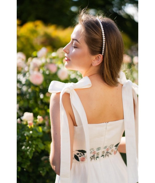 Wildflower Linen Lace-Up Dress
