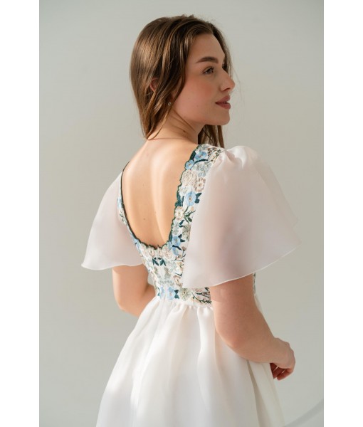 Wildflowers embroidered short dress