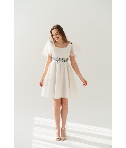 Wildflowers embroidered short dress