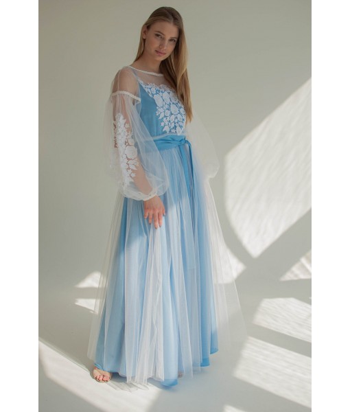 Light blue tulle dress