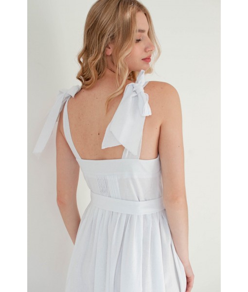 Printed thick strap dress