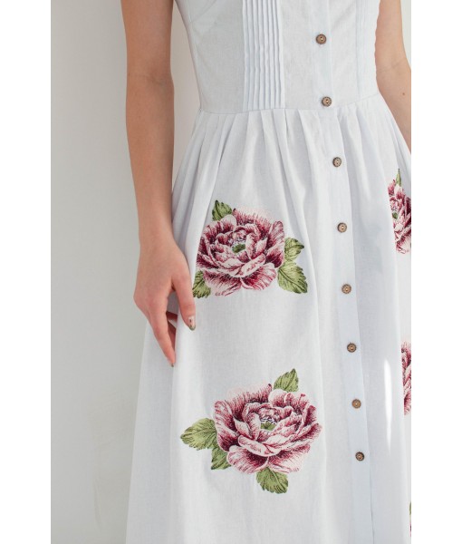 Printed thick strap dress
