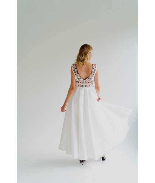 Simple satin low back dress
