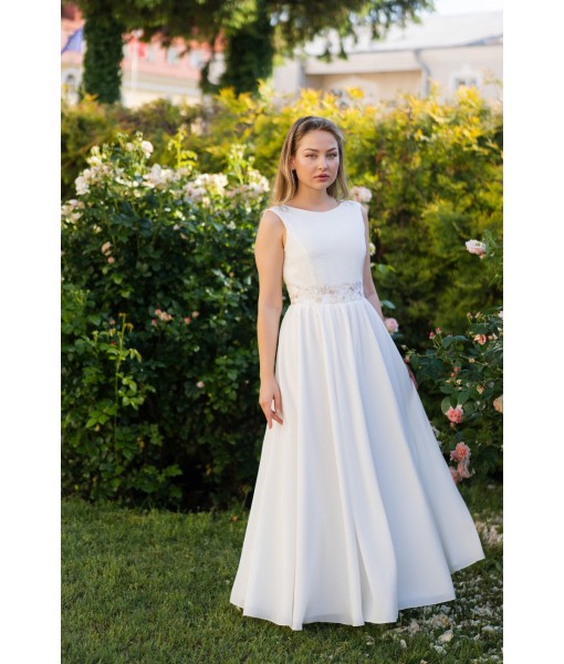 Ivory Floral Low Back Dress