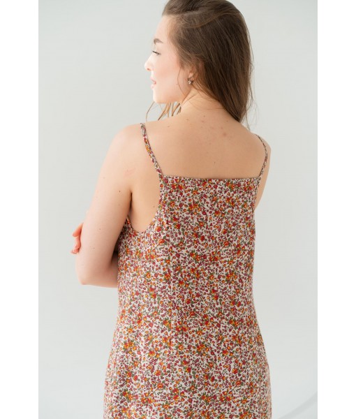 Floral Linen Slip Dress