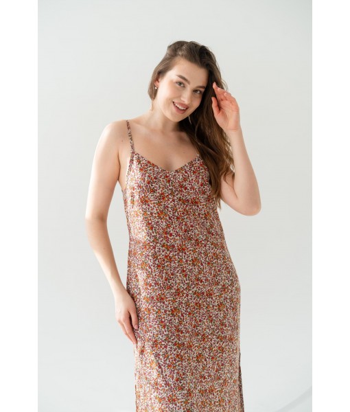 Floral Linen Slip Dress