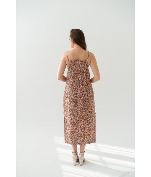 Floral Linen Slip Dress
