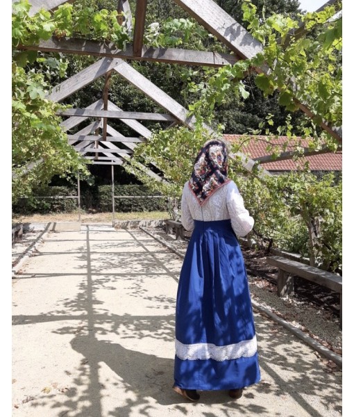 Blue and white dress