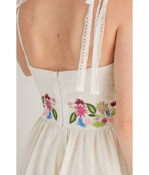 Wildflowers embroidered spaghetti strap dress
