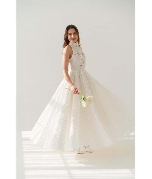 Off-white halterneck dress