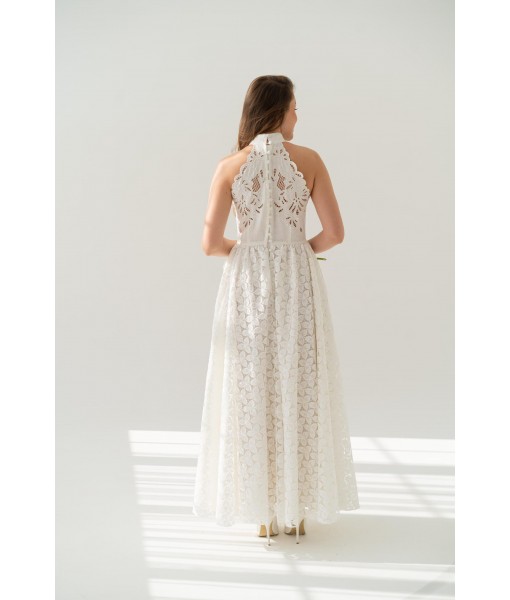 Off-white halterneck dress