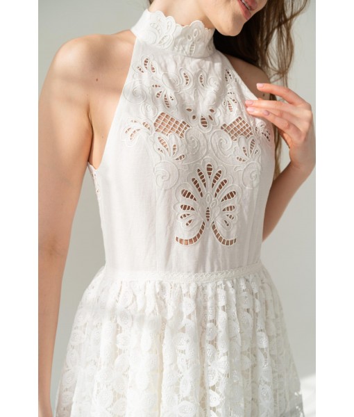 Off-white halterneck dress